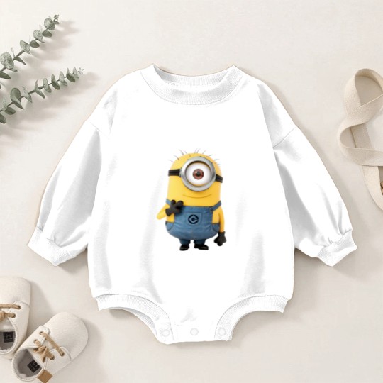Discover Minion Mayhem: Baby Romper Sweatshirts unleashed with the most loved minion