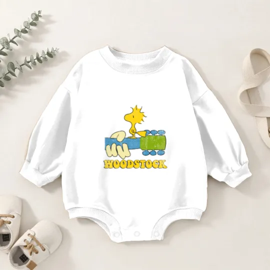 Discover Woodstock, distressed - Woodstock - Baby Romper Sweatshirts