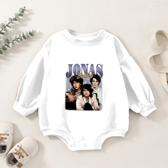 Discover Jonas Brothers 90s Vintage Baby Romper Sweatshirts, Jonas Brothers Bootleg Baby Romper Sweatshirts, Jonas Brothers Baby Romper Sweatshirts