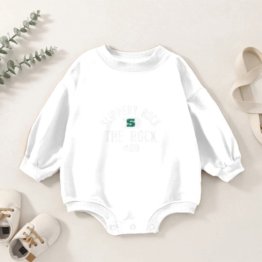 Discover slippery rock he rock vinage 1889 logo officially licensed shir Baby Romper Sweatshirts