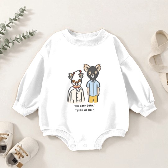 Discover Fantastics Mr. Fox - Ash and Kristofferson Baby Romper Sweatshirts