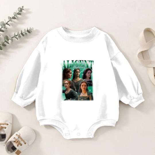 Discover House of the Dragon Baby Romper Sweatshirts, Retro Alicent Hightower Baby Romper Sweatshirts, Vintage 90s Bootleg