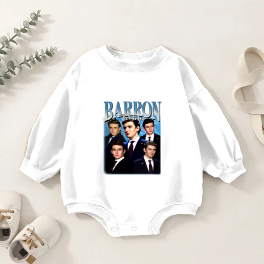 Discover Barron Trump Bootleg Baby Romper Sweatshirts, Barron Trump Baby Romper Sweatshirts, Barron Trump Fan