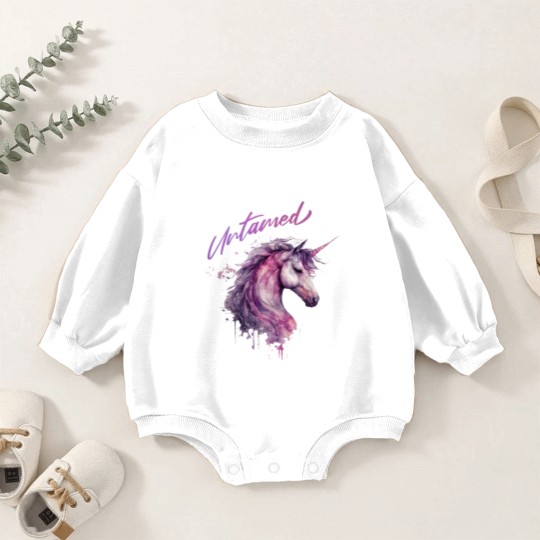 Discover Unicorn Baby Romper Sweatshirts, Retro 80s  Baby Romper Sweatshirts, Untamed Fantasy Mythical Magical Baby Romper Sweatshirts