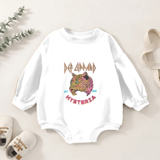 Discover Vintage 80's Rock Band Baby Romper Sweatshirts Baby Romper Sweatshirts Leppard  Baby Romper Sweatshirts Rock and Roll Leopard