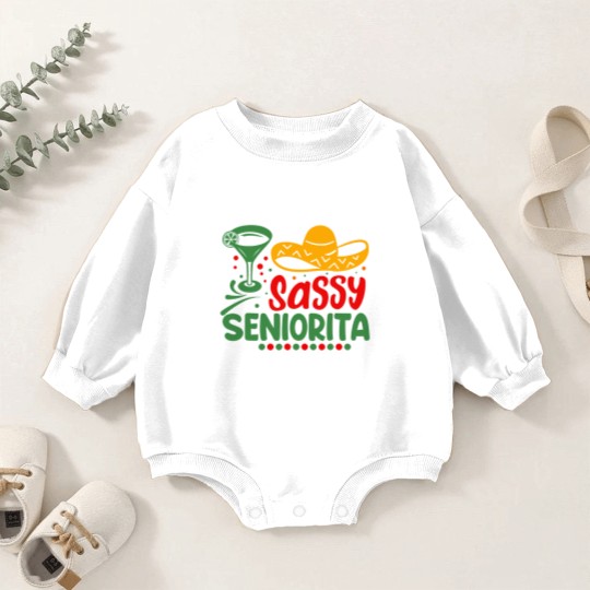 Discover Sassy Seniorita Sombrera Cinco De Mayo Margarita L Baby Romper Sweatshirts