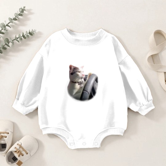 Discover Cat Driving A Car Instagram Katze Baby Romper Sweatshirts