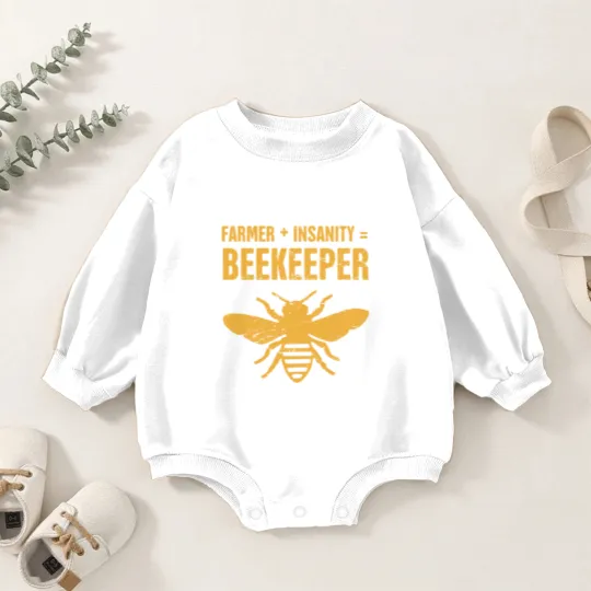Discover Funny Bee Keeper Design Baby Romper Sweatshirts