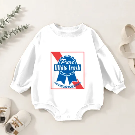 Discover Funny Redneck Gift, Pure White Trash Baby Romper Sweatshirts