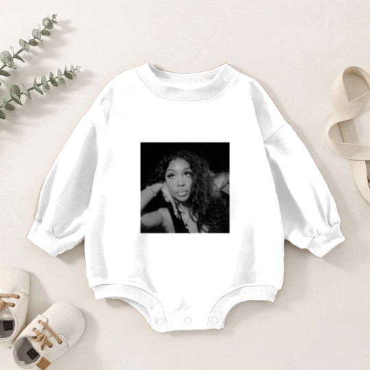Discover Graphic "S-Z-A" Black n White RnB Printed Baby Romper Sweatshirts
