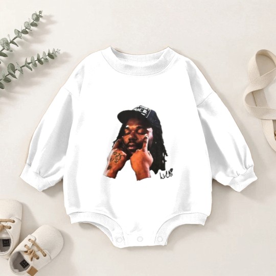 Discover Lucki - Graphic Baby Romper Sweatshirts, Rap Baby Romper Sweatshirts, Vintage Style Rap Baby Romper Sweatshirts, Hip Hop Baby Romper Sweatshirts