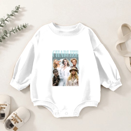 Discover Charlize Theron Vintage Bootleg Baby Romper Sweatshirts, Charlize Theron Vintage Graphic Baby Romper Sweatshirts