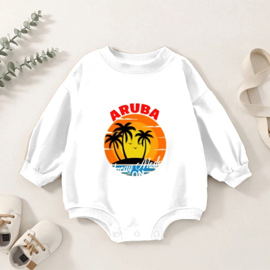 Discover Aruba Baby Romper Sweatshirts Aruba Vacation Baby Romper Sweatshirts