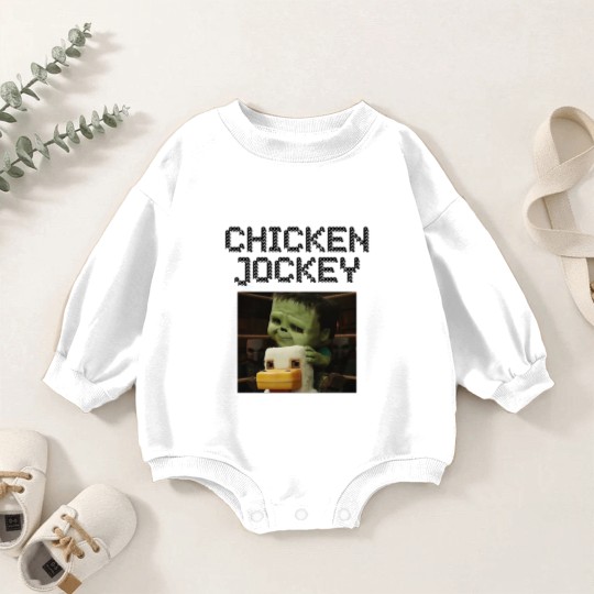 Discover chicken jockey minecraft - Chicken Jockey Minecraft 2025 - Baby Romper Sweatshirts