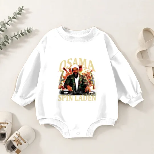Discover Osama Spin Laden 90s style vintage raptee Baby Romper Sweatshirts