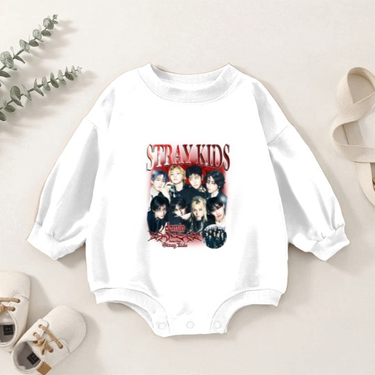 Discover Stray Kids dominATE World Tour US 2025 Graphic Baby Romper Sweatshirts, Stray Kids Hop Album Baby Romper Sweatshirts