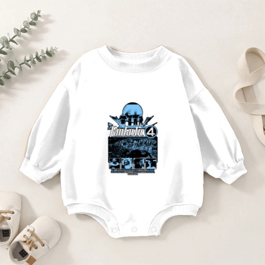 Discover Fantastic Four Baby Romper Sweatshirts Vintage Fantastic Four First Steps Baby Romper Sweatshirts