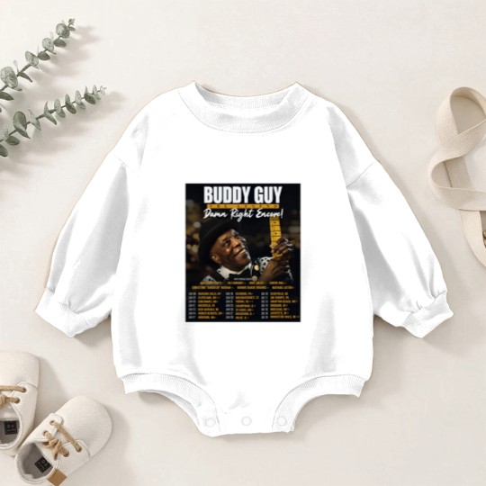 Discover Buddy Guy 2025 The Damn Right Encore Tour Dates Baby Romper Sweatshirts