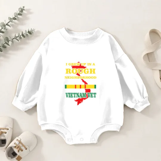 Discover Vietnam Veteran Baby Romper Sweatshirts I grew up in a rough Baby Romper Sweatshirts