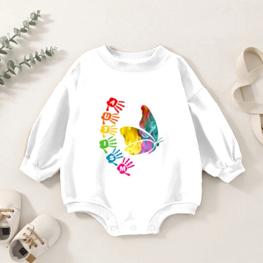 Discover Autism Awareness Day - Autism Butterfly Baby Romper Sweatshirts