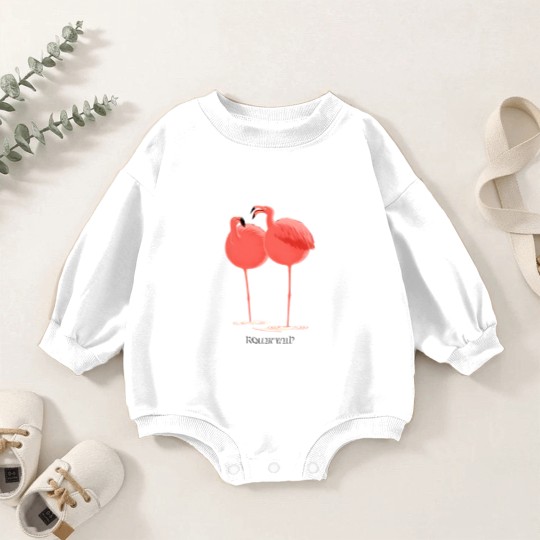Discover Rollin' Wild - Flamingos Baby Romper Sweatshirts