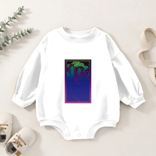 Discover Art Nouveau Ladies (blue on purple) - Art Nouveau - Baby Romper Sweatshirts