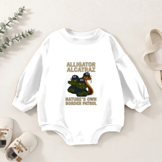 Discover Alligator-Alcatraz - Alligator Alcatraz Fl Retro - Baby Romper Sweatshirts