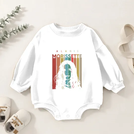 Discover 90S Vintage Alanis Morissette The Triple Moon Tour Baby Romper Sweatshirts