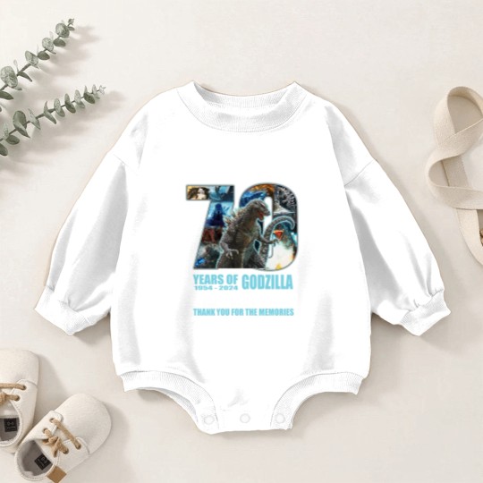 Discover HOT!god zilla 1954 – 2024 70th Anniversary Thank You Baby Romper Sweatshirts