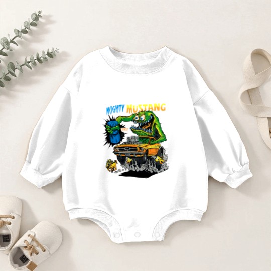 Discover ED ROTH RAT FINK ORIGINAL MIGHTY MUSTANG BLACK Baby Romper Sweatshirts