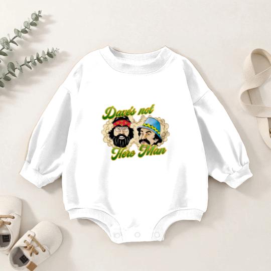 Discover Daves Not Here Man Baby Romper Sweatshirts, Cheech And Chong Baby Romper Sweatshirts