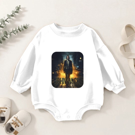 Discover Unisex John Wick Baby Romper Sweatshirts of a Baby Romper Sweatshirts Classic Baby Romper Sweatshirts
