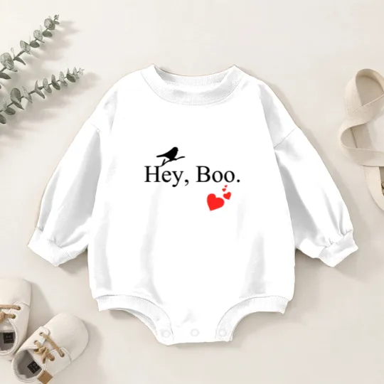 Discover Hey Boo Baby Romper Sweatshirts