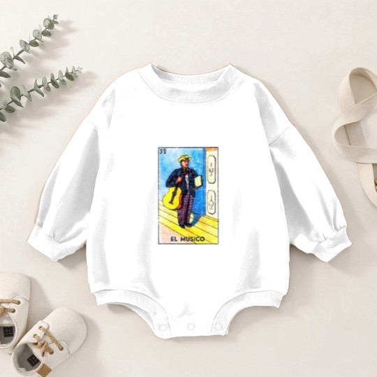 Discover El Musico Mexican Loteria Bingo Card Baby Romper Sweatshirts