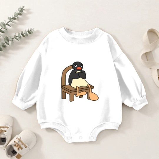 Discover Angry Pingu Classic Baby Romper Sweatshirts