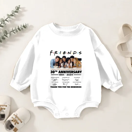 Discover Friends 30th Anniversary 1994 - 2024 Thank You Baby Romper Sweatshirts