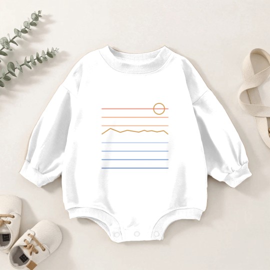 Discover Mountain Sun - Mountain - Baby Romper Sweatshirts
