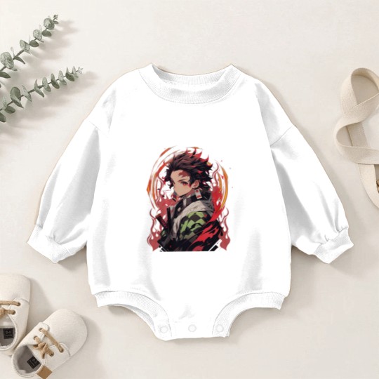 Discover Anime Baby Romper Sweatshirts, Tanjirou Baby Romper Sweatshirts, Anime Lovers Baby Romper Sweatshirts