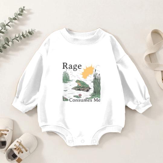 Discover Rage Consumes Me Baby Romper Sweatshirts, Frog Pond Baby Romper Sweatshirts, Meme Frog Baby Romper Sweatshirts, Vintage Style Unisex Baby Romper Sweatshirts