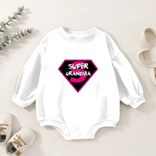 Discover Super Grandma Baby Romper Sweatshirts