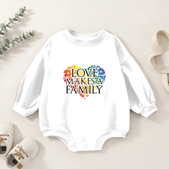 Discover LOVE Makes A Family Baby Romper Sweatshirts