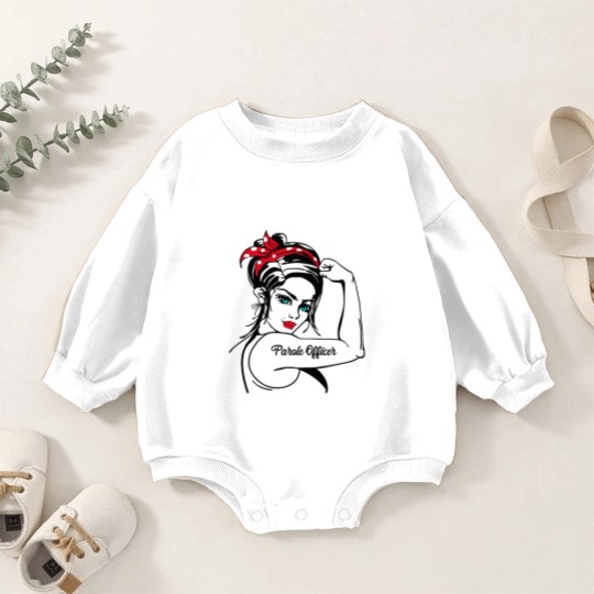 Discover 51.Parole Officer Parole Officer Rosie The Riveter Baby Romper Sweatshirts