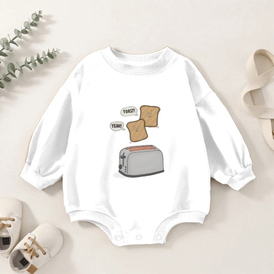Discover Toast Yeah Baby Romper Sweatshirts