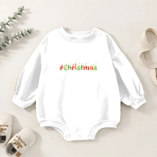 Discover Hashtag Christmas Baby Romper Sweatshirts, Christmas Baby Romper Sweatshirts Gift Baby Romper Sweatshirts