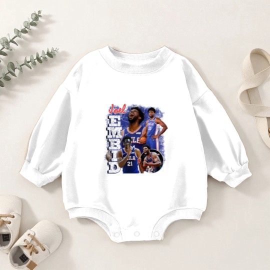 Discover Joel Embiid Vintage Baby Romper Sweatshirts, Joel Embiid Baby Romper Sweatshirts