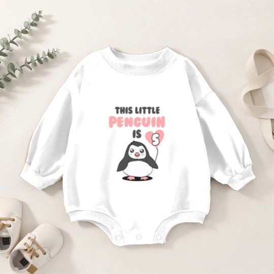 Discover this little penguin is 5 Baby Romper Sweatshirts