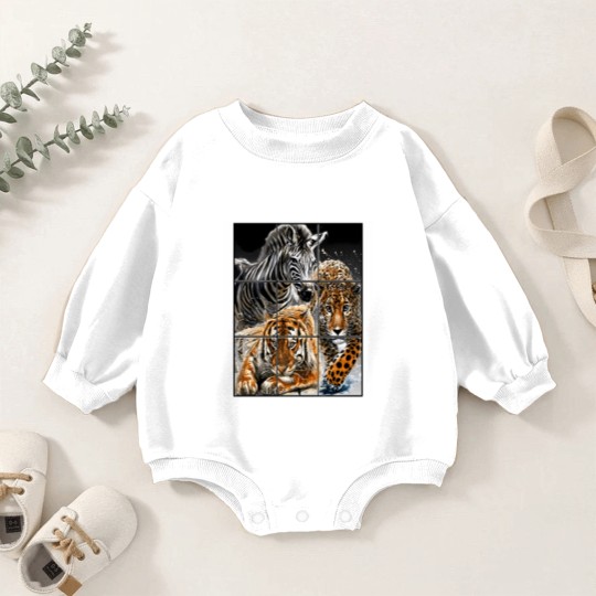 Discover Wild Sneaker Baby Romper Sweatshirts Matches Jordan3 Animal Instinct Flutes Baby Romper Sweatshirts