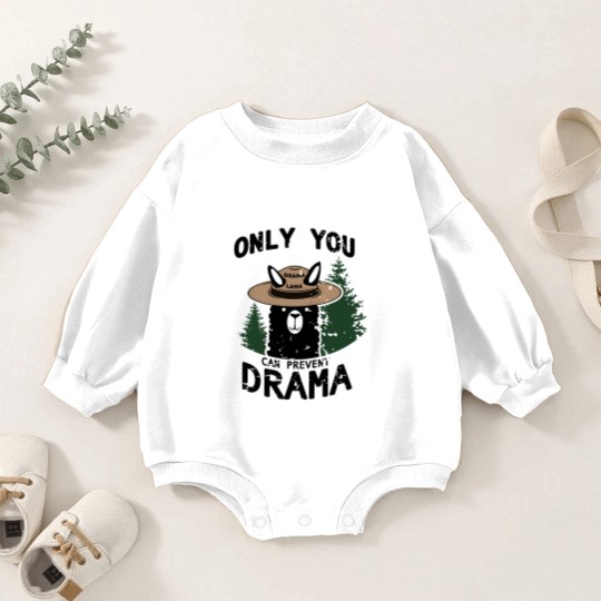 Discover Only You Can Avoid the Drama, Llama Smokey Parody, Llama Super Soft Baby Romper Sweatshirts