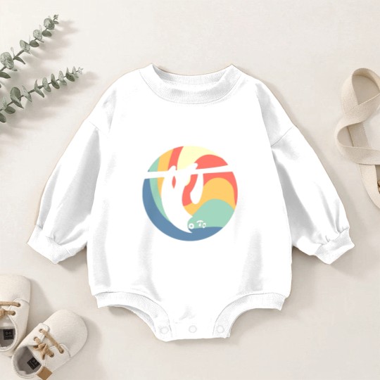 Discover Sloth Vintage Circle Baby Romper Sweatshirts