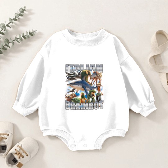 Discover Italian Brain Tralalero Tralala - Tralalero Tralala - Baby Romper Sweatshirts